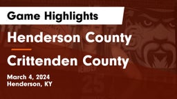 Henderson County  vs Crittenden County  Game Highlights - March 4, 2024