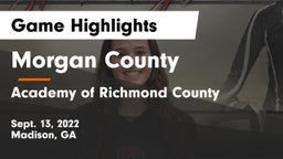 Morgan County  vs Academy of Richmond County Game Highlights - Sept. 13, 2022