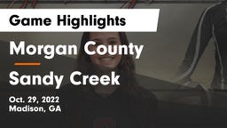 Morgan County  vs Sandy Creek  Game Highlights - Oct. 29, 2022