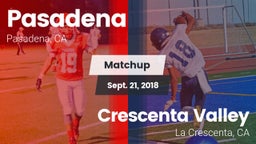 Matchup: Pasadena  vs. Crescenta Valley  2018