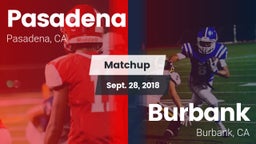 Matchup: Pasadena  vs. Burbank  2018