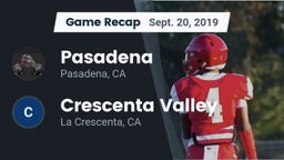Recap: Pasadena  vs. Crescenta Valley  2019