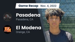 Recap: Pasadena  vs. El Modena  2022