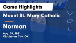 Mount St. Mary Catholic  vs Norman  Game Highlights - Aug. 20, 2021