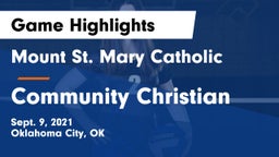 Mount St. Mary Catholic  vs Community Christian  Game Highlights - Sept. 9, 2021