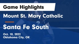 Mount St. Mary Catholic  vs Santa Fe South  Game Highlights - Oct. 10, 2022