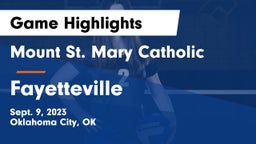 Mount St. Mary Catholic  vs Fayetteville  Game Highlights - Sept. 9, 2023