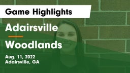 Adairsville  vs Woodlands  Game Highlights - Aug. 11, 2022