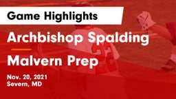 Archbishop Spalding  vs Malvern Prep  Game Highlights - Nov. 20, 2021