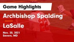 Archbishop Spalding  vs LaSalle Game Highlights - Nov. 20, 2021