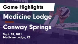 Medicine Lodge  vs Conway Springs  Game Highlights - Sept. 28, 2021