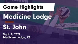 Medicine Lodge  vs St. John  Game Highlights - Sept. 8, 2022