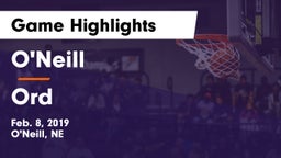 O'Neill  vs Ord  Game Highlights - Feb. 8, 2019