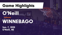 O'Neill  vs WINNEBAGO Game Highlights - Jan. 7, 2020