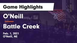 O'Neill  vs Battle Creek  Game Highlights - Feb. 1, 2021