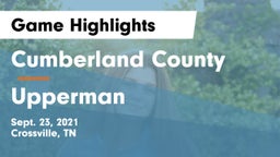 Cumberland County  vs Upperman  Game Highlights - Sept. 23, 2021