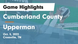 Cumberland County  vs Upperman  Game Highlights - Oct. 5, 2022