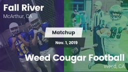 Matchup: Fall River High vs. Weed Cougar Football 2019