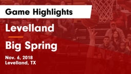 Levelland  vs Big Spring  Game Highlights - Nov. 6, 2018
