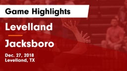 Levelland  vs Jacksboro  Game Highlights - Dec. 27, 2018