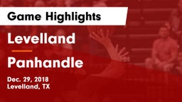Levelland  vs Panhandle  Game Highlights - Dec. 29, 2018