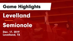 Levelland  vs Semionole Game Highlights - Dec. 17, 2019