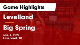 Levelland  vs Big Spring  Game Highlights - Jan. 7, 2020