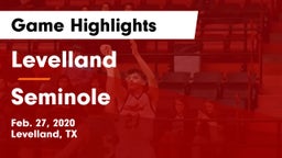 Levelland  vs Seminole  Game Highlights - Feb. 27, 2020