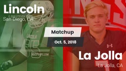 Matchup: Lincoln  vs. La Jolla  2018