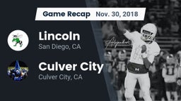 Recap: Lincoln  vs. Culver City  2018