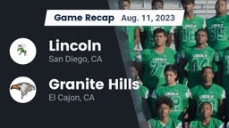 Recap: Lincoln  vs. Granite Hills  2023