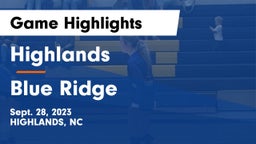 Highlands  vs Blue Ridge Game Highlights - Sept. 28, 2023