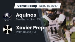 Recap: Aquinas   vs. Xavier Prep  2017