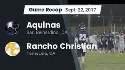 Recap: Aquinas   vs. Rancho Christian  2017