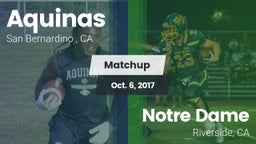 Matchup: Aquinas   vs. Notre Dame  2017