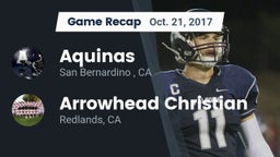 Recap: Aquinas   vs. Arrowhead Christian  2017