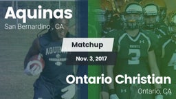 Matchup: Aquinas   vs. Ontario Christian  2017
