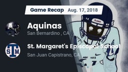 Recap: Aquinas   vs. St. Margaret's Episcopal School 2018