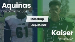Matchup: Aquinas   vs. Kaiser  2018