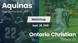 Matchup: Aquinas   vs. Ontario Christian  2018