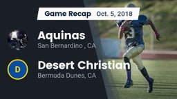 Recap: Aquinas   vs. Desert Christian  2018