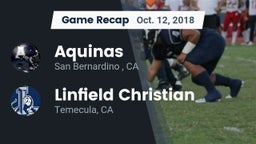 Recap: Aquinas   vs. Linfield Christian  2018