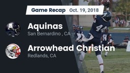 Recap: Aquinas   vs. Arrowhead Christian  2018