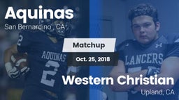 Matchup: Aquinas   vs. Western Christian  2018