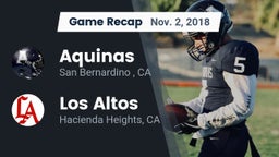 Recap: Aquinas   vs. Los Altos  2018