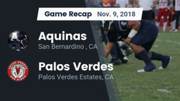 Recap: Aquinas   vs. Palos Verdes  2018