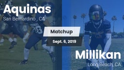 Matchup: Aquinas   vs. Millikan  2019