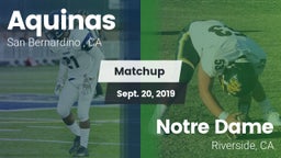 Matchup: Aquinas   vs. Notre Dame  2019