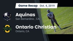 Recap: Aquinas   vs. Ontario Christian  2019