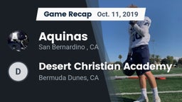 Recap: Aquinas   vs. Desert Christian Academy 2019
